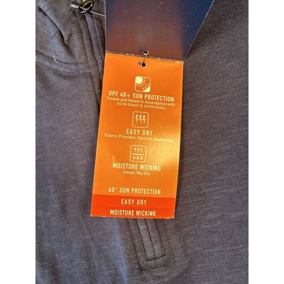 NWT Chaps Pullover 1/4 Zip Windbreaker Size Men's XL 40 UPF Blue - Picture 4 of 16